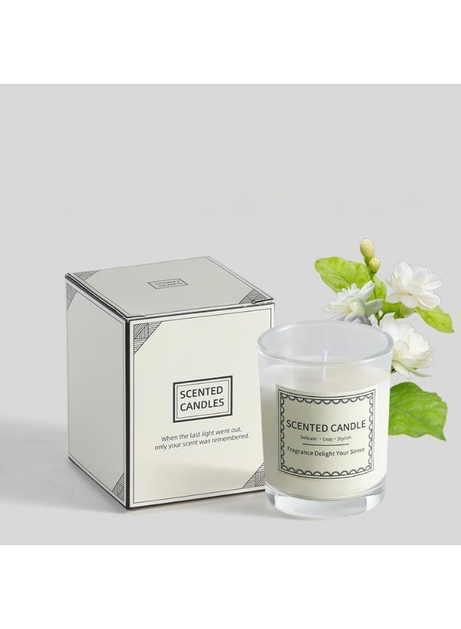 Scented Candle – Aromatherapy Candle with Essential Oils – Jasmine, Vetiver, Musk – 50g Long Lasting Smokeless Candle for Birthday, Spa, Home, Relaxation, Gift  - Image 1