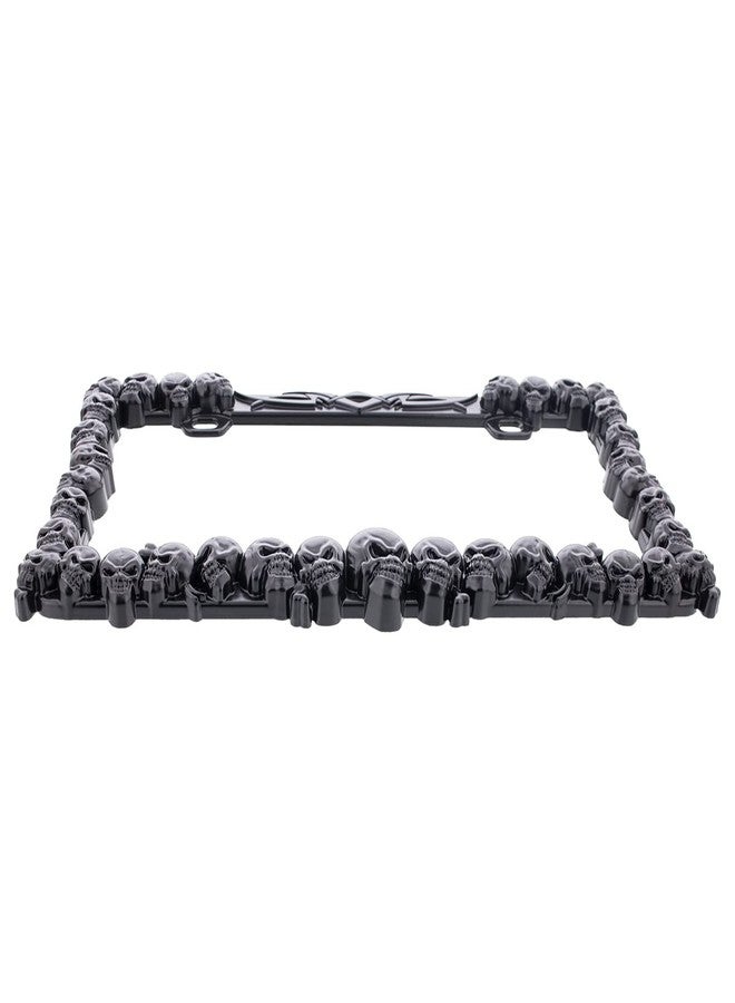 United Pacific Universal Die-Cast Metal, Black Skull License Plate Frame Holder for Cars, Trucks, RVs, Semi, Tough & Durable Car Accessories - 1 Unit - Image 3