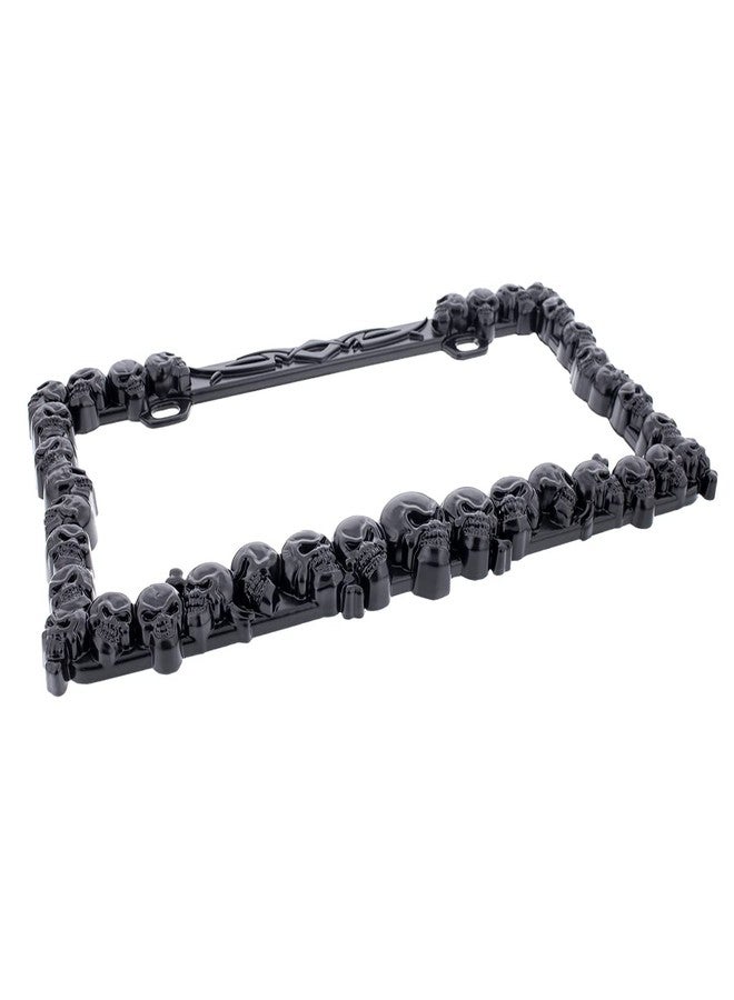 United Pacific Universal Die-Cast Metal, Black Skull License Plate Frame Holder for Cars, Trucks, RVs, Semi, Tough & Durable Car Accessories - 1 Unit - Image 2