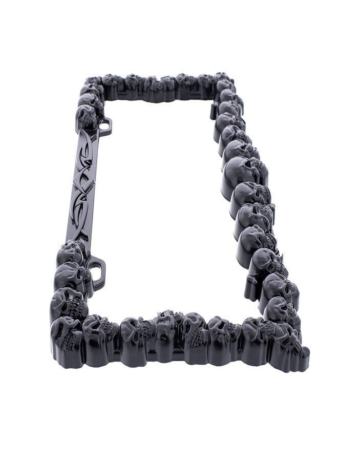 United Pacific Universal Die-Cast Metal, Black Skull License Plate Frame Holder for Cars, Trucks, RVs, Semi, Tough & Durable Car Accessories - 1 Unit - Image 4