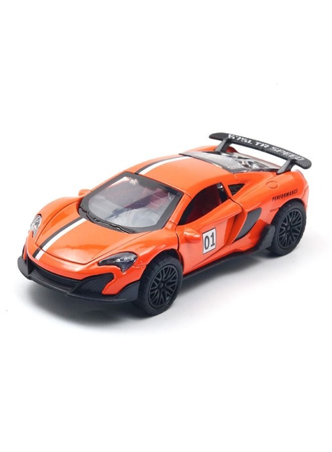 HALAMODO 1:36 Alloy Sports Car Model , Pull-Back Toy Car , Model Car for Kids Boy Girl Gift , Collectible Display ,Orange - Image 2