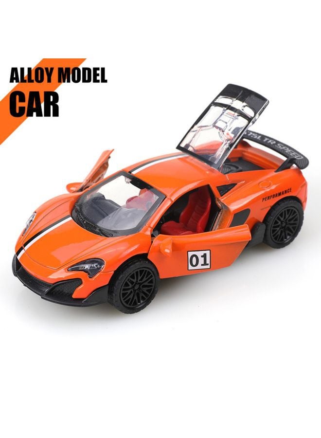 HALAMODO 1:36 Alloy Sports Car Model , Pull-Back Toy Car , Model Car for Kids Boy Girl Gift , Collectible Display ,Orange - Image 3