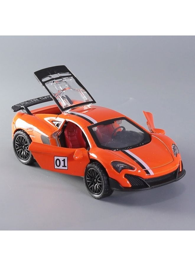 HALAMODO 1:36 Alloy Sports Car Model , Pull-Back Toy Car , Model Car for Kids Boy Girl Gift , Collectible Display ,Orange - Image 4