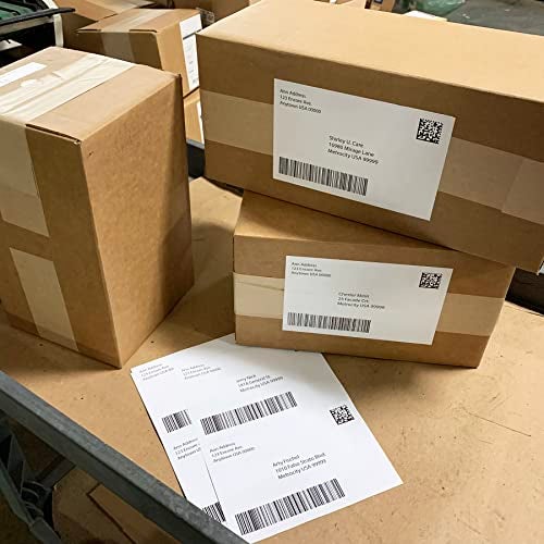 Blank Labels Half Sheet Shipping Labels, 5.5" x 8.5" (5-1/2 x 8-1/2) Permanent White Matte Label, Inkjet and Laser Guaranteed Made in USA- 250 Sheets - 500 Labels - Image 5
