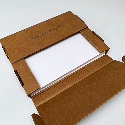 Blank Labels Half Sheet Shipping Labels, 5.5" x 8.5" (5-1/2 x 8-1/2) Permanent White Matte Label, Inkjet and Laser Guaranteed Made in USA- 250 Sheets - 500 Labels - Image 2