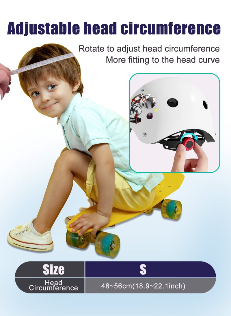 URbazaar 7 PCS Kids Helmet Adjustable Protective Gear Set with Elbow Knee Wrist Pads for Multi-Sports Skateboarding Bike Riding Scooter Inline skatings Longboard Roller Skate - Image 2