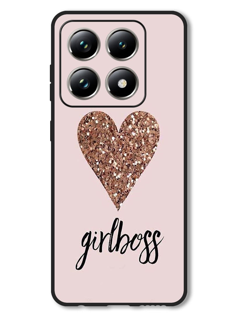 Theodor Case Compatible with Xiaomi 14T Protection Shockproof Bumper Cover Girls Boss & Heart - Image 1