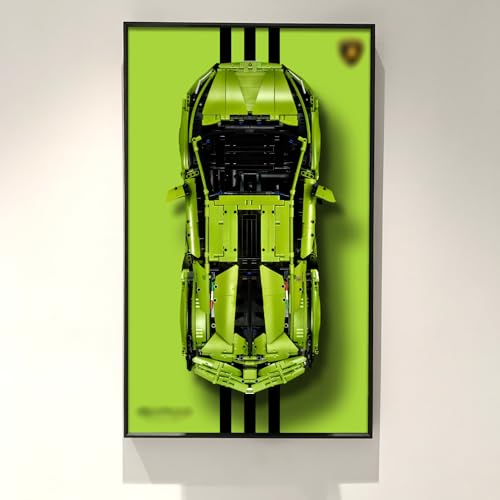 WETCEAOM Display Wallboard Compatible with Lego Technic Lamborghini Sin FKP 37 42115 Wall Display Frame Compatible with Lego Car Wall Mount Display Only Frame No Model - Image 1