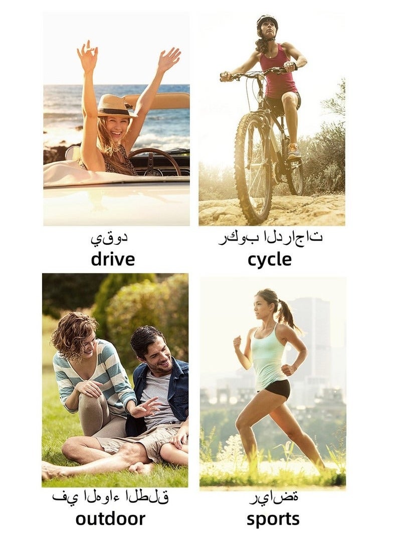 قفازات نسائية سريعة الجفاف ومضادة للانزلاق بعامل حماية من أشعة الشمس ٥٠+ | متعددة الاستخدامات (القيادة/ركوب الدراجات/الأنشطة الخارجية) مع حماية من الشمس بتصميم شاشة تعمل باللمس - خفيفة الوزن وجيدة التهوية (كاكي) - Image 5