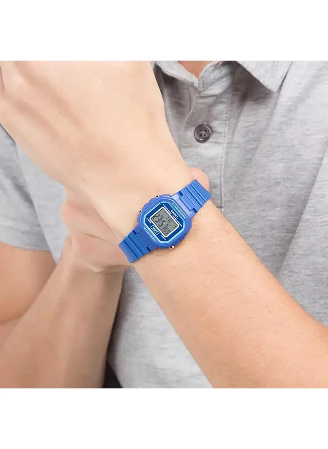 CASIO Men's Digital Display Watch With Blue Resin Strap - LA-20WH-2A