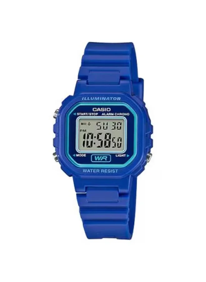 CASIO Men's Digital Display Watch With Blue Resin Strap - LA-20WH-2A
