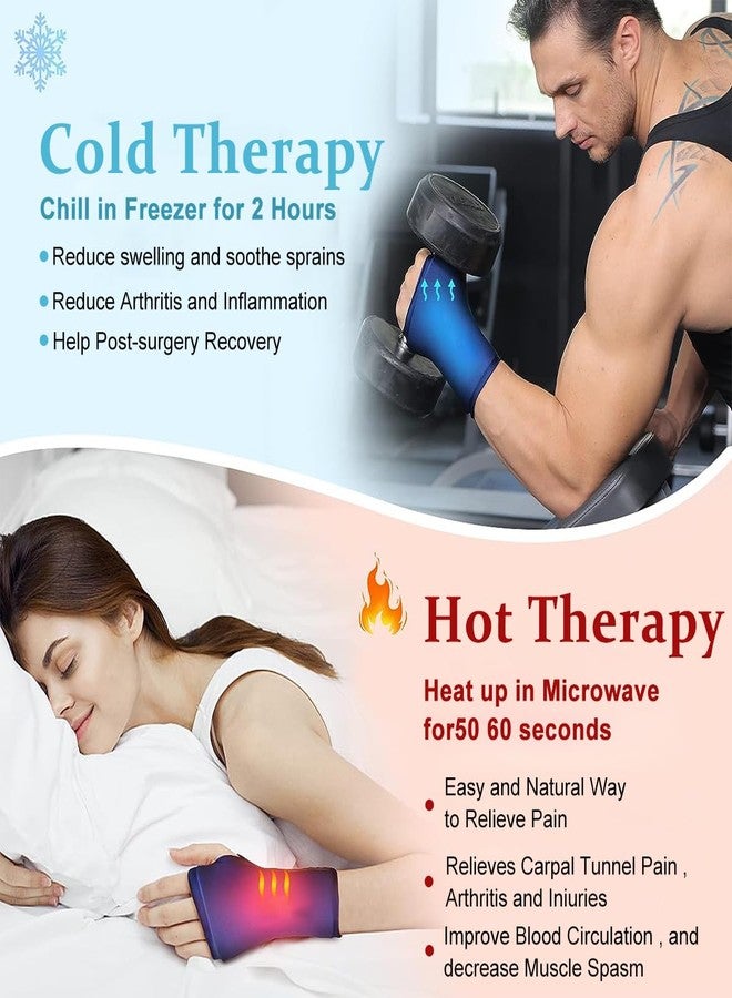 HANNEA® Thumb Brace Wrist Ice Pack for Pain Relief, Wrist Ice Pack Wrap Hot & Cold Therapy Wrist Brace, Reusable Soft Gel Cold Pack for Hot & Cold Therapy, for Tendonitis, Joint Sprain - Image 4