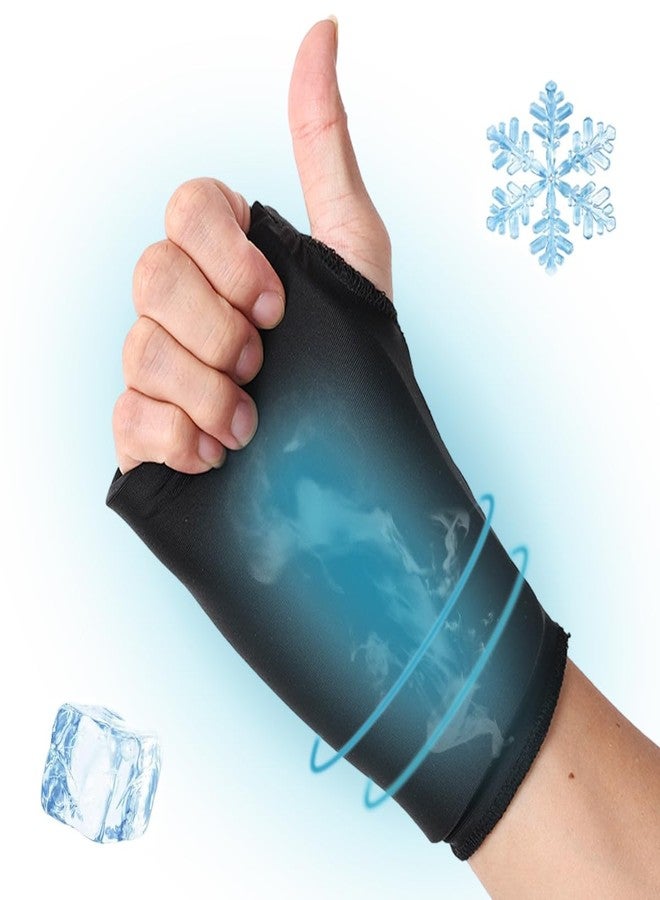 HANNEA® Thumb Brace Wrist Ice Pack for Pain Relief, Wrist Ice Pack Wrap Hot & Cold Therapy Wrist Brace, Reusable Soft Gel Cold Pack for Hot & Cold Therapy, for Tendonitis, Joint Sprain - Image 1