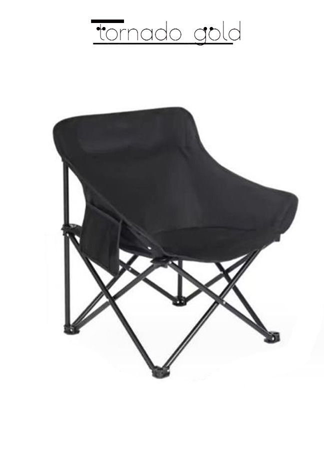 تورنيدو جولد كرسي تخييم قابل للطي وخفيف الوزن قابل للطي على شكل قمر مع حقيبة حمل - Image 1