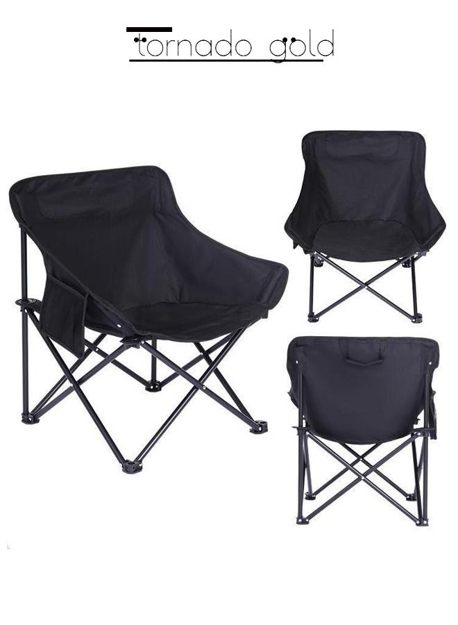 تورنيدو جولد كرسي تخييم قابل للطي وخفيف الوزن قابل للطي على شكل قمر مع حقيبة حمل - Image 3