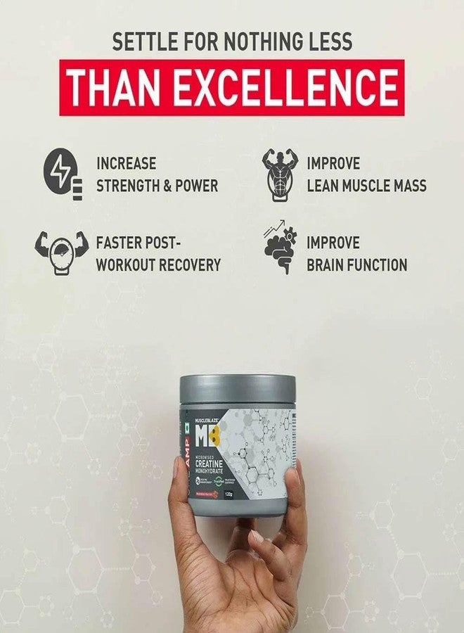 MuscleBlaze Micronised Creatine Monohydrate CreAMP Powder, Watermelon Kool Aid (30 Servings, 120g) | Trustified Certified Creatine - Image 3
