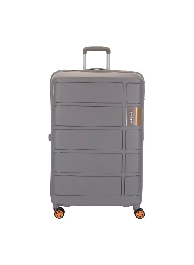 Kamiliant American Tourister Large Harrier Zing 78 Cms Check-in (PP) Hard Sided 8 Wheels Spinner Luggage/Suitcase/Trolley Bag (Light Grey) (Double Wheel), Large - Image 1