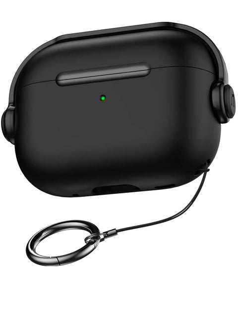 Compatible with AirPods Pro 2 Case Cover for Women Men 2023 2022, Unique Musician Headset Design Case Compatible for Airpods Pro 2nd Generation 2023 2022 and Airpods Pro 1st 2019 with Keychain Black
