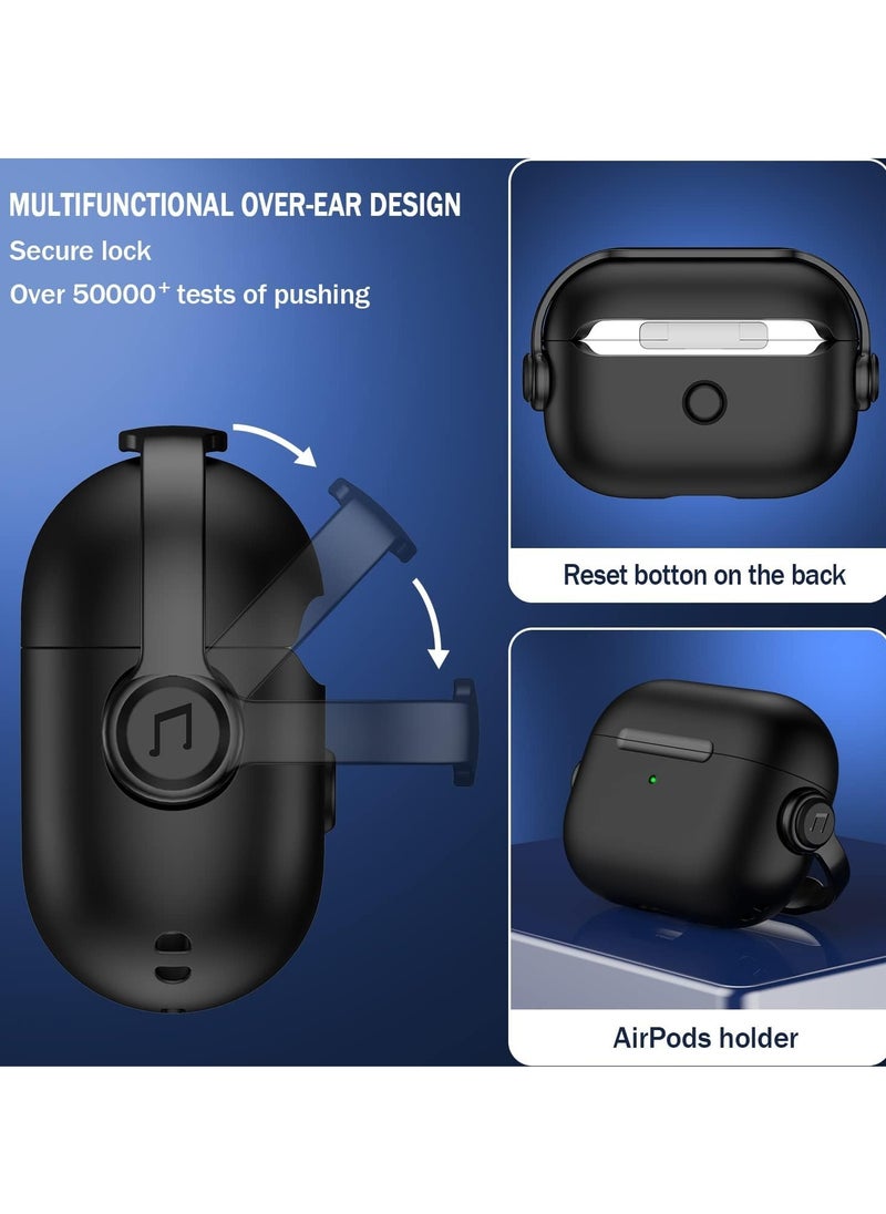 Generic - Compatible with AirPods Pro 2 Case Cover for Women Men 2023 2022, Unique Musician Headset Design Case Compatible for Airpods Pro 2nd Generation 2023 2022 and Airpods Pro 1st 2019 with Keychain Black - Image 1