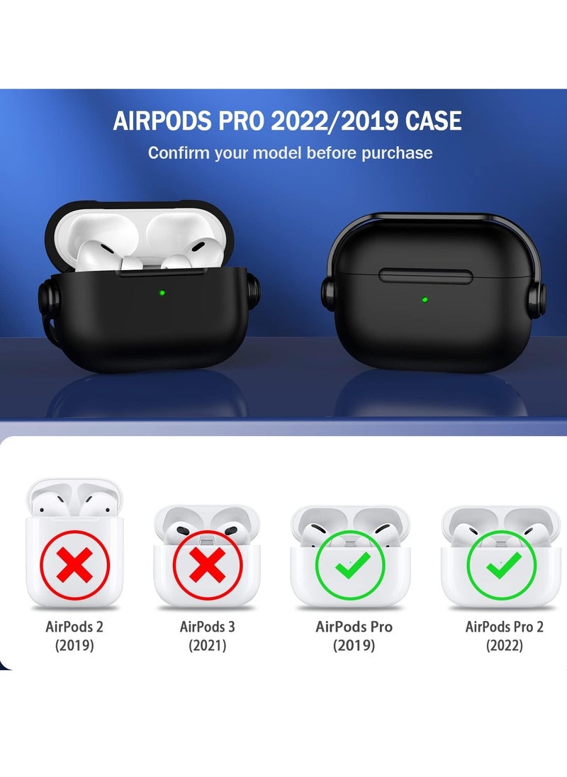 Generic - Compatible with AirPods Pro 2 Case Cover for Women Men 2023 2022, Unique Musician Headset Design Case Compatible for Airpods Pro 2nd Generation 2023 2022 and Airpods Pro 1st 2019 with Keychain Black - Image 1