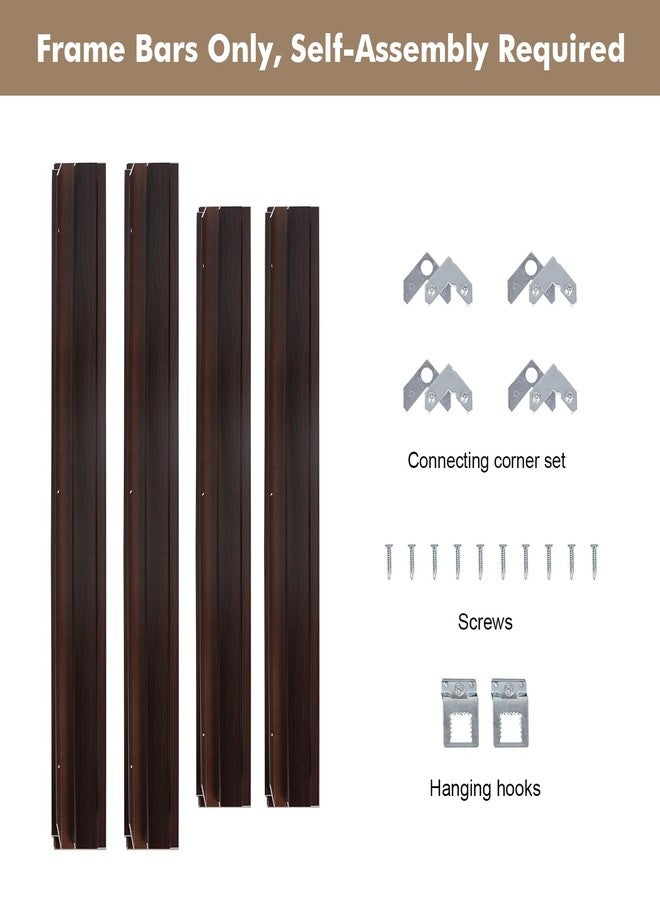 FOLKOR Canvas Floater Frame for 18x24 Oil Paintings, DIY Metal Canvas Floating Frame with 1.5 Inch Deep for Art Prints Artwork Landscape Portrait Living Room Wall Decor (Walnut) - Image 2