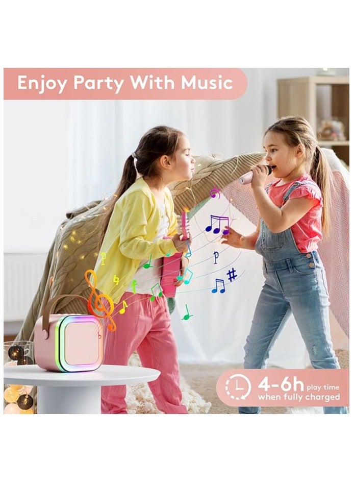 Kids Karaoke Machine for Girls: Professional Wireless Mini Portable Bluetooth Speaker with Microphone - Kids Music Singing Toys for 4,5,6,7,8,9,10 Year Old Girl Boy Christmas Birthday Gift Ideas - Image 4