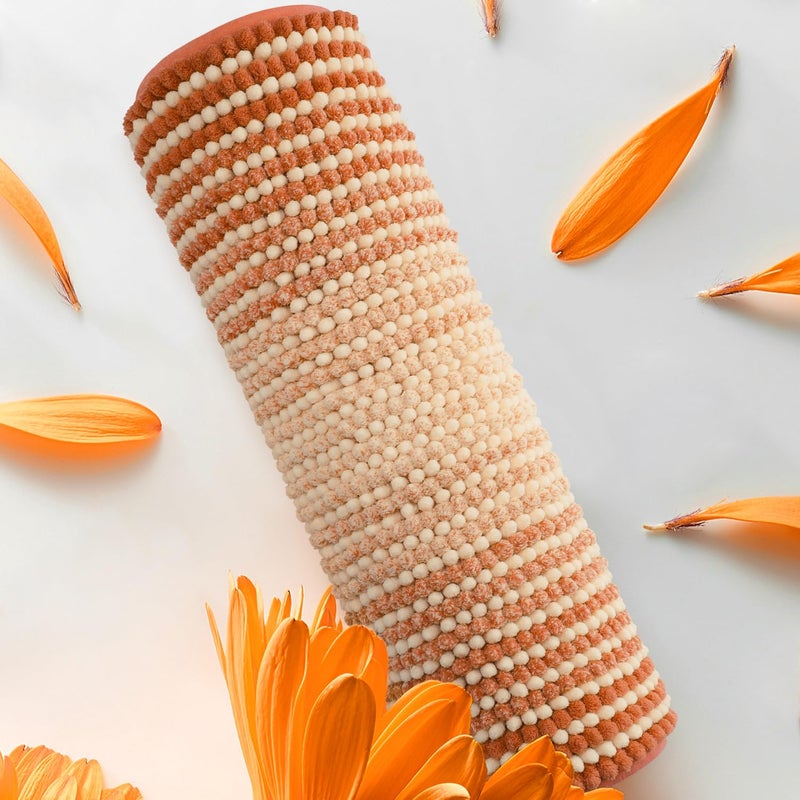 BSICPRO Bathroom Rugs Bath Mat Rug for Bathroom Non Slip 17 x 24 Inches Water Absorbent Chenille Floor Mats Machine Washable Pumpkin Orange