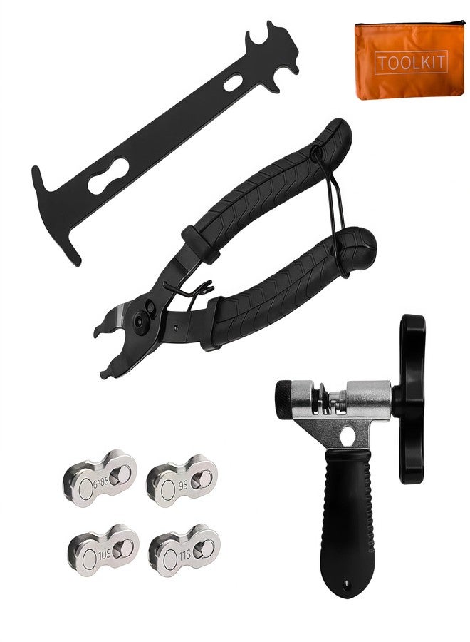 Chigadper Bike Chain Repair Tool Kit with Chain Breaker, Multi-Function Master Link Pliers & Wear Checker for 7-11 Speed and Single Speed Bicycles - Image 1