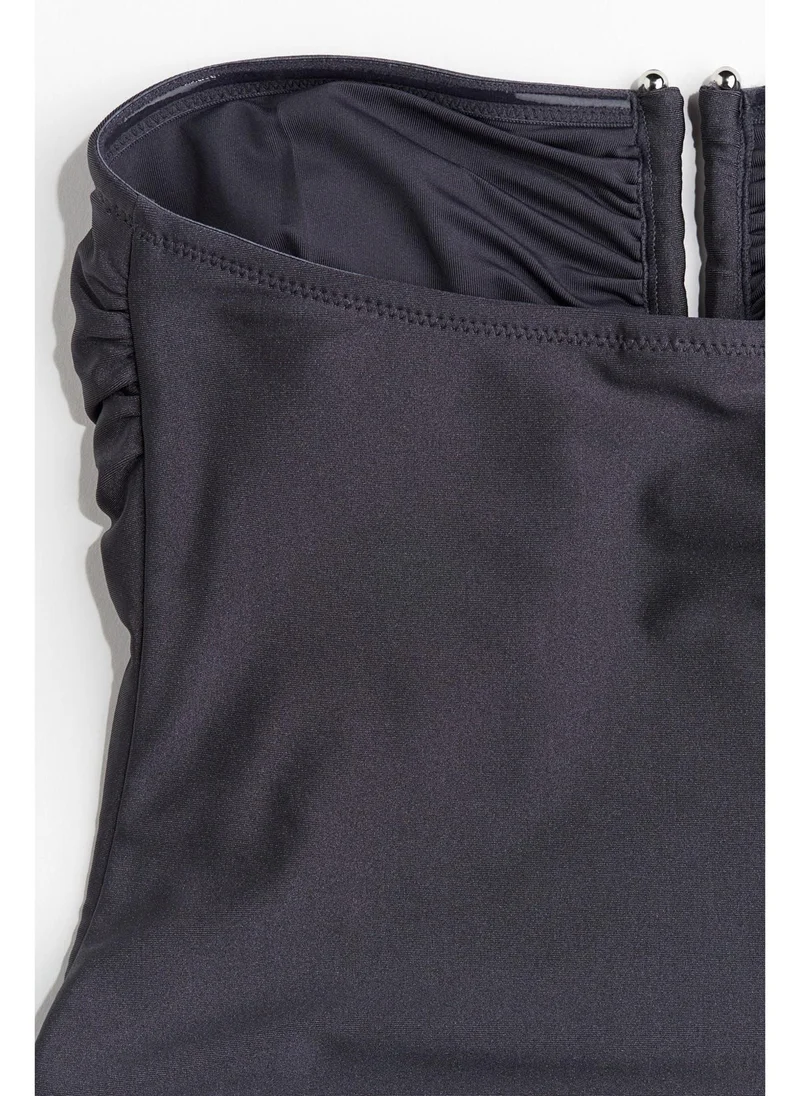H&M Padded-cup bandeau swimsuit