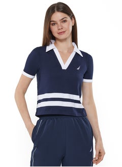 NAUTICA Contrast Striped Regular Fit Cotton Blend Polo Shirt  - Image 1