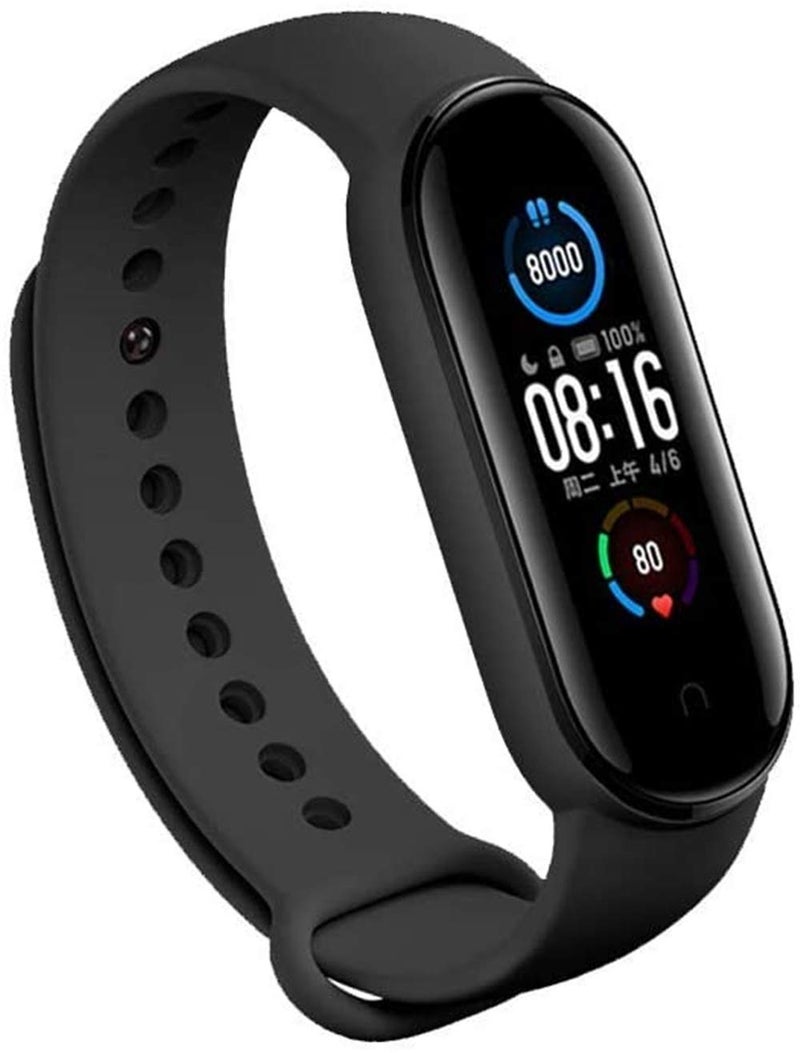 INEFABLE Mi SmartWatch 5 and 6 Straps Original for Mi Watch M5 and M6 Strap Soft Silicone Adjustable Band Strap - Black-Blue-Red-White-Wine (Pack of 5) - Image 2