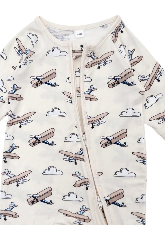 Bow Dream Infant Boys Girls Clothes Newborn Bamboo Rayon Baby girl Romper baby boy Bodysuit Jumpsuit Light Blue Craft Digger 1-3 Months - Image 5