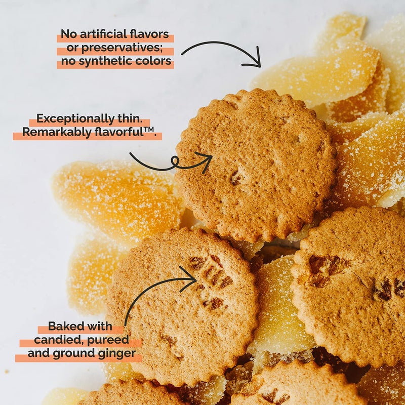 Dewey's Bakery Triple Ginger Cookie Thins | No Artificial Flavors, Synthetic Colors or Preservatives | Baked in Small Batches | 9oz (Pack of 1) - Image 3