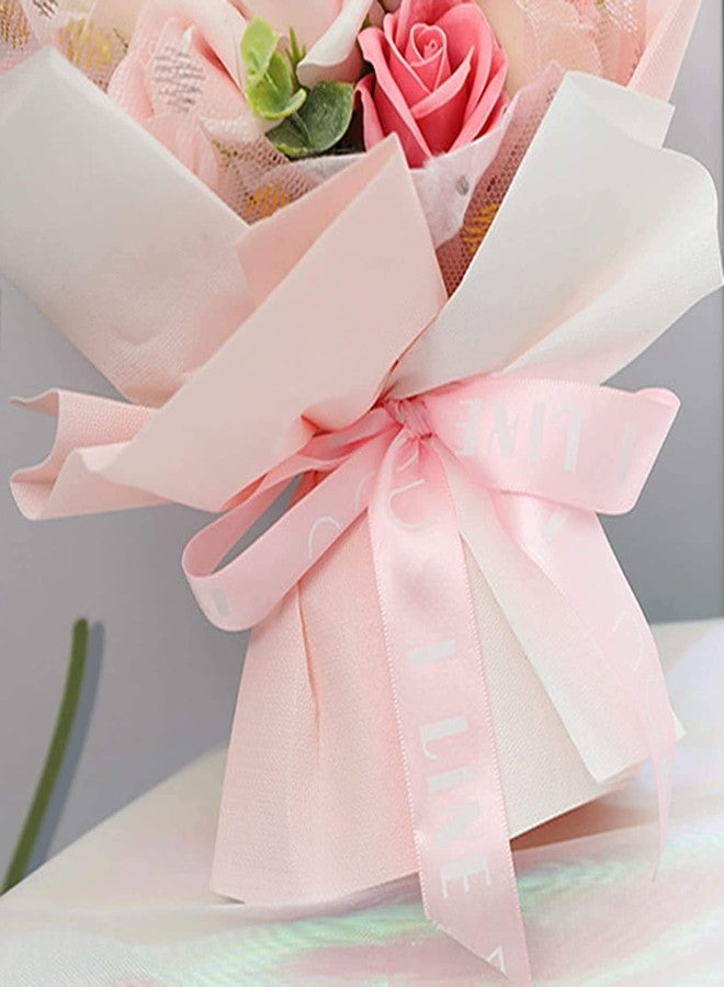 FRECI Artificial Soap Flower Bath Soap Rose Flower Scented Soap Bouquet for Mother Valentine's Day Party Wedding Decoration - Pink - Image 4
