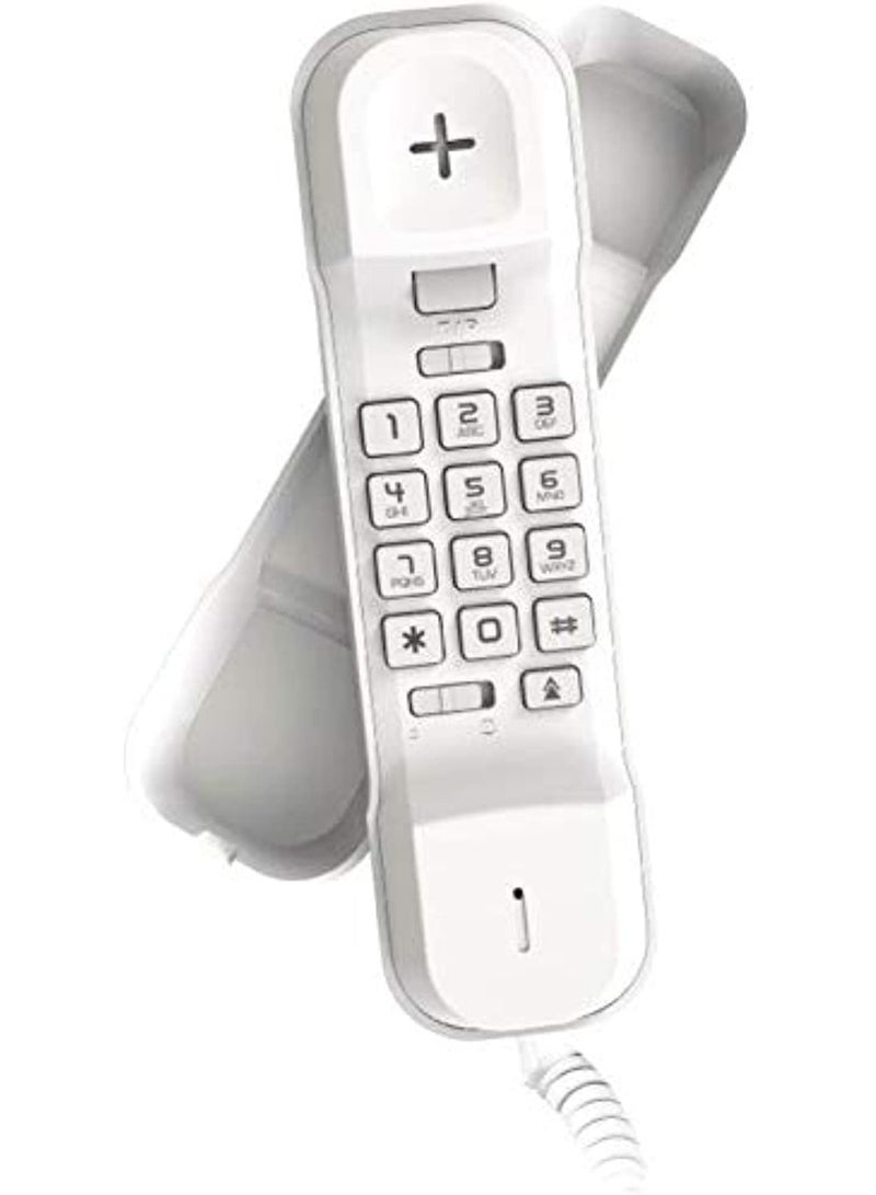 ألكاتل تليفون أرضي Alcatel T02 سلكي – تصميم مدمج وأنيق – قابل للتثبيت على الحائط – جودة صوت عالية – لون ابيض – مثالي للمكاتب والمنازل - Image 1