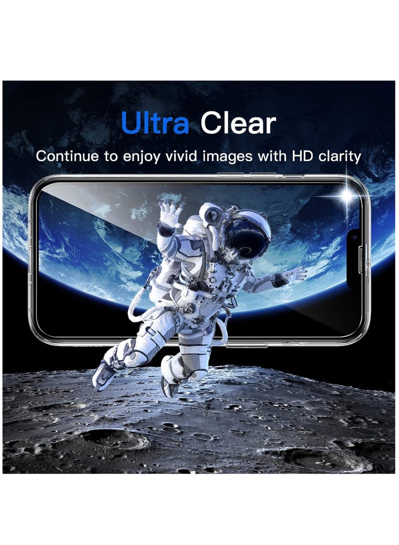 ELTRAZONE 3 in 1 Case for iPhone 14 Plus 6.7-Inch, with 2-Pack Screen Protector and Camera Lens Protector, Non-Yellowing Shockproof Bumper Phone Cover, Full Coverage Tempered Glass Film (Clear) - Image 4