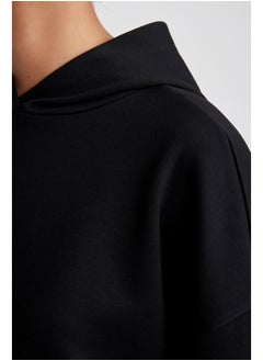 DeFacto Woman Oversize Fit Hooded Long Sleeve Sweatshirt  - Image 4