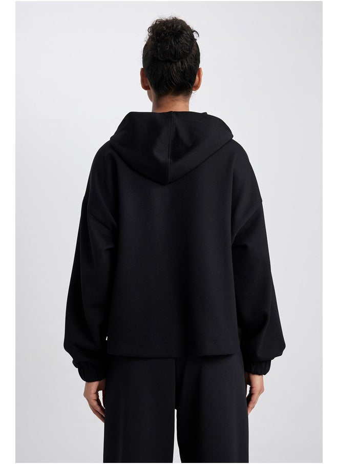 DeFacto Woman Oversize Fit Hooded Long Sleeve Sweatshirt  - Image 5