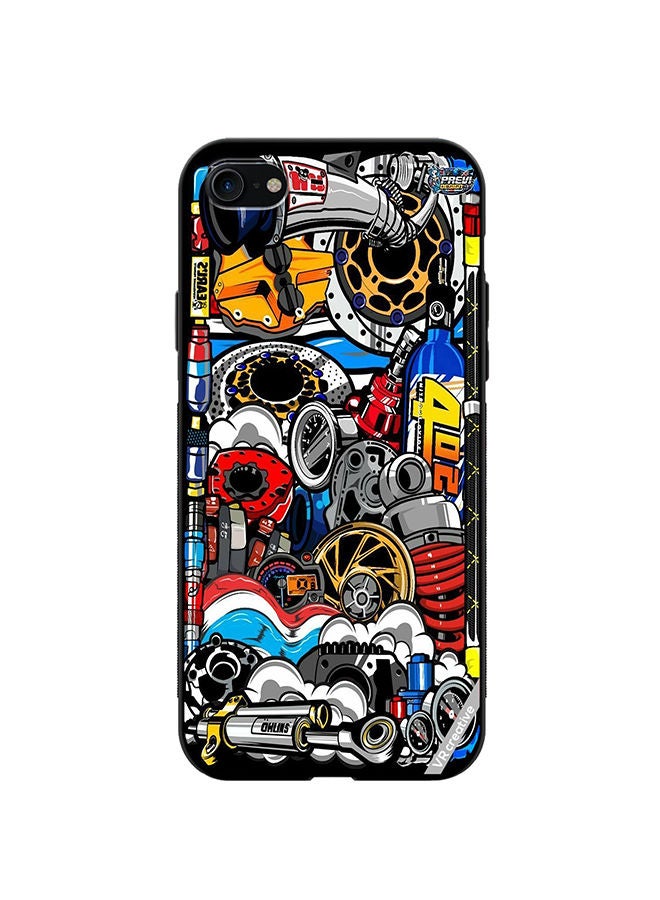 VR CREATIVE Protective Case Cover For Apple iPhone SE (2022) Jdm Digital Republic Design Multicolour - Image 1