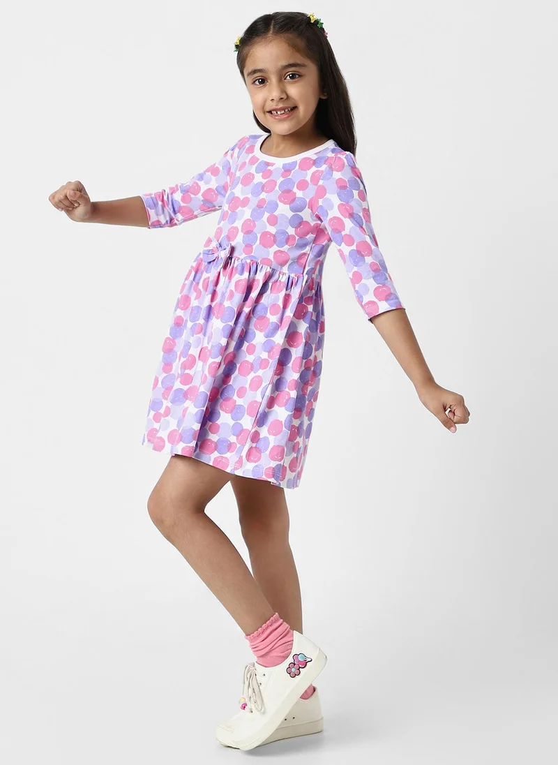 نوتيناتي Nautinati Girls’ Cotton Polka Dot Cotton Frock