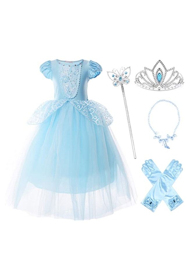 ISank Girls Princess Dress Up Costume Toddler Girls  Fancy Dress with Accessories  - Image 1