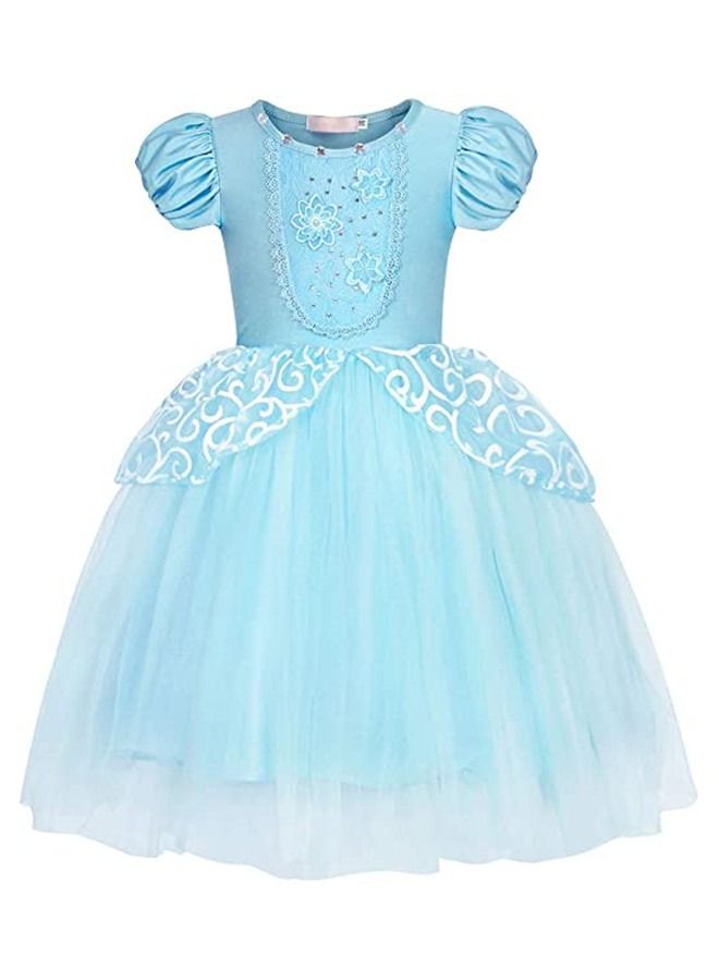 ISank Girls Princess Dress Up Costume Toddler Girls  Fancy Dress with Accessories  - Image 2