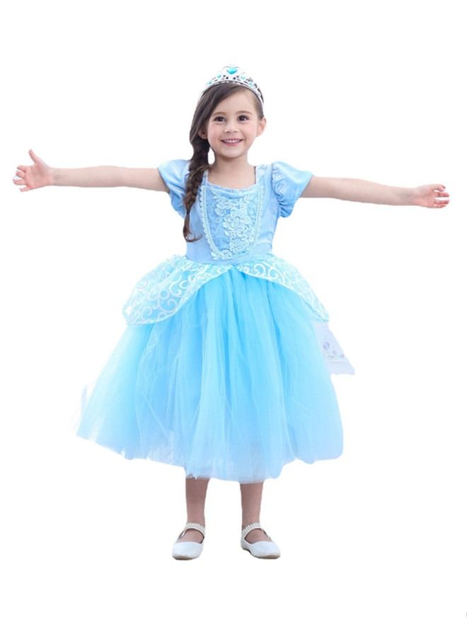 ISank Girls Princess Dress Up Costume Toddler Girls  Fancy Dress with Accessories  - Image 3