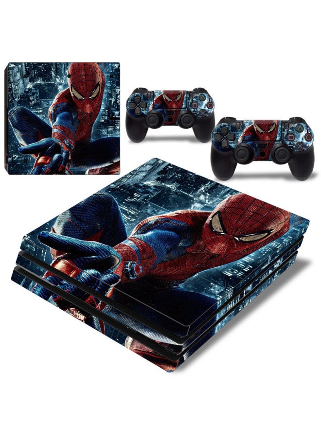 PS4 Pro Game Console Full Body Color Stickers Marvel Theme Stickers Easy To Sticker No Glue-Color:XY-P4Pro-0431