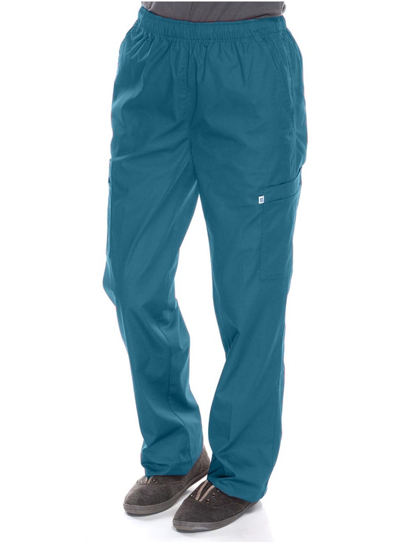 Meridian Meridian Lab  Tailored Fit Classic cargo Scrub Pants Sporty and Comfy Full Elastic Scrub Pant Full Elastic Waistband Jogger for Men and Women  - Image 2