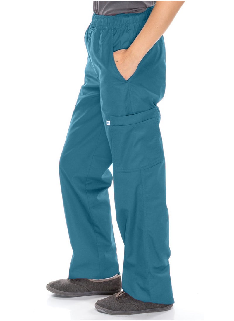Meridian Meridian Lab  Tailored Fit Classic cargo Scrub Pants Sporty and Comfy Full Elastic Scrub Pant Full Elastic Waistband Jogger for Men and Women  - Image 3