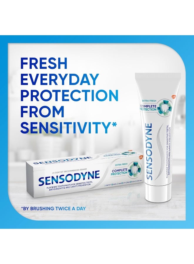 Sensodyne Complete Protection Sensitive Toothpaste For Gingivitis, Sensitive Teeth Treatment, Extra Fresh - 3.4 Ounces (Pack Of 2) - Image 2