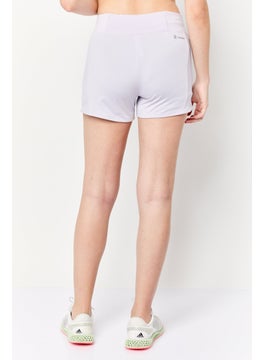 Adidas Women Sportswear Fit Training Shorts, Lavender  - Image 3