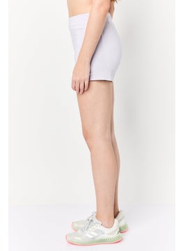 Adidas Women Sportswear Fit Training Shorts, Lavender  - Image 2