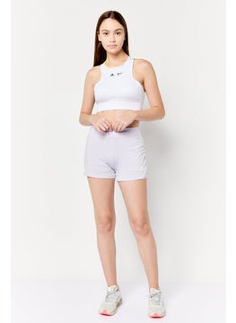 Adidas Women Sportswear Fit Training Shorts, Lavender  - Image 4